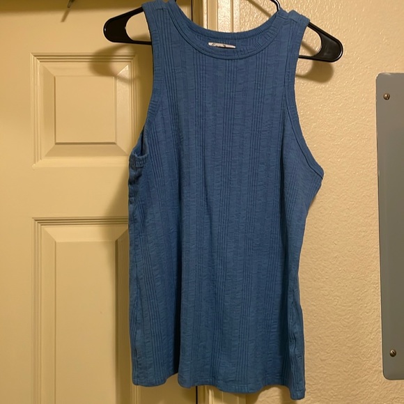 24/7 Comfort Apparel Tops - 24/7 Maurice’s ribbed blue tank top